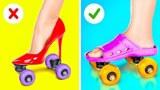 INCREDIBLE SHOE HACKS FOR YOUR FEET || Funny And Creative Tips For Your Wardrobe by 123 GO! SHORTS
