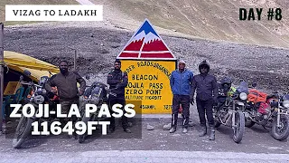 Zojila Pass 11649FT | Day #8 | Vizag to Ladakh on Interceptor650 #TeluguMotoVlogger | #zojila