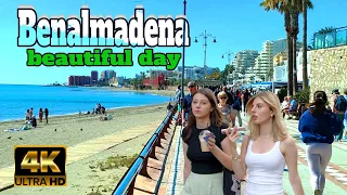 BENALMADENA Spain Beautiful Day, BEACHFRONT | MARCH 2024 | Costa Del Sol, Andalusia [4k]