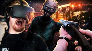 THE WALKING DEAD HORROR GAME IN VR. (This is amazing & TERRIFYING)