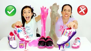 NÃO ESCOLHA O TÊNIS ERRADO DE SLIME ★ Diversão com a Coleção KIDY Slime - Brincando com a mamãe