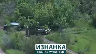 The strike of the Lancet kamikaze drone on the Ukrainian Strela-10 short-range air defense system.