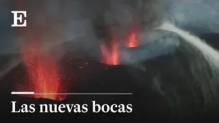 Vuelo sobre el cráter del volcán de La Palma