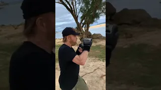 Chuck Norris hitting pads at 81 years old