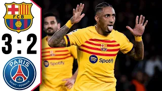 PSG vs Barcelona 2-3 HIGHLIGHTS & GOALS  Champions League | Christensen goal, Rafinha two goals