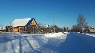 Морозный день в деревне. На улице -25°. 02.01.2024