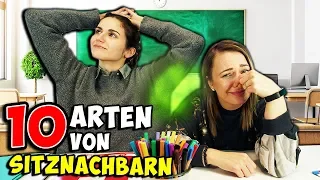 10 ARTEN von SITZNACHBARN in der Schule die jeder kennt - BeautyQueen, Angeber, Influencer...