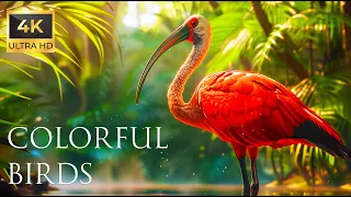 4K Colorful Ibis - Beautiful Birds Sound in the Forest | Bird Melodies