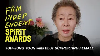 YUH-JUNG YOUN wins Best Supporting Female for MINARI at the 2021 Film Independent Spirit Awards