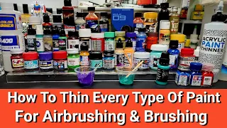 How To Thin Every Type Of Hobby Paint For Airbrushing & Brushing