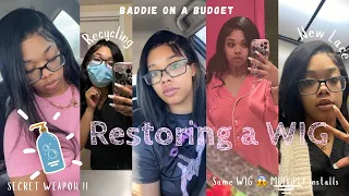 How to CLEAN my Lace on a Wig | Broke Edition | Baddie on a Budget