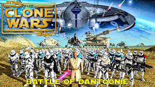 Star Wars The Clone Wars - Battle of Dantoonie! - Full Cinematic Battle | Empire at War & MOWAS2