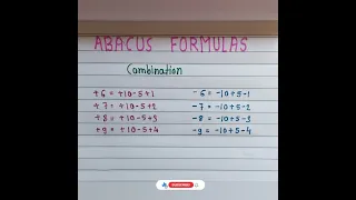 Abacus Combination Formulas 🧮#abacus #abacusclass