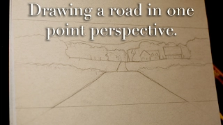 Learn How To Draw - one point perspective for roads over hills - Sketchbook Challenge
