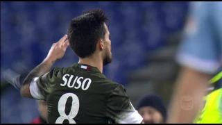Il gol di Suso - Lazio - Milan - 1-1 - Giornata 24 - Serie A TIM 2016/17
