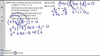 Matematik 5000 Ma 2c   Kapitel 2   Andragradsekvationer   En lösningsformel   2238