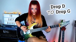 10 EASY Drop Tuning RIFFS