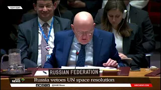 Russia vetoes US-drafted UNSC space resolution