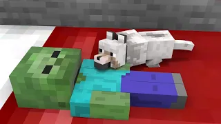 Monster School : Poor Dog and Baby Zombie - Sad Story - Minecraft Animation