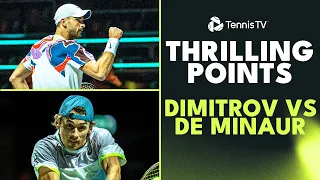 ENTERTAINING Points In Grigor Dimitrov vs Alex De Minaur Battle | Rotterdam 2023