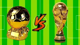 Ballon'dor Winners 🆚 World Cup Winners 🔥ULTIMATE VS🔥( Messi, Ronaldo, Pele, Maradona, Mbappe)
