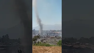 Tornado forms after fire in Norco California! #fire #tornado #norco #california #firefighter