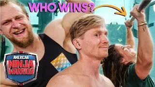 PRO CLIMBER vs Powerlifter NINJA WARRIOR *wow*