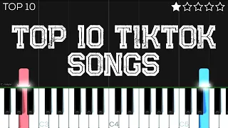 Top 10 Trending Tiktok Songs | EASY Piano Tutorial