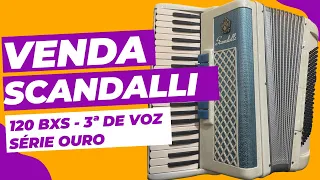 VENDA - SCANDALLI 120 baixos em 3ª de voz Oitavada - Série Ouro