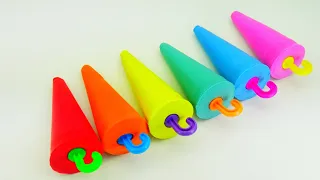 Satisfying Video l How to make Rainbow Play Doh Squid Game Dalgona w Frozen Paint Cutting ASMR #17