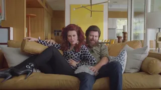 CELEBRITY COMMERCIAL - SLING TV -  NICK OFFERMAN & MEGAN MULLALLY   Love Action