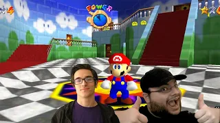 Rangu y Eric jugando al Mario 64 pero sin Mario ni el 64