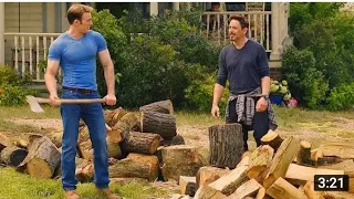 Tony Stark & Steve Rogers Chopping Wood Scene - Avengers_ Age of Ultron (2015) Movie CLIP HD