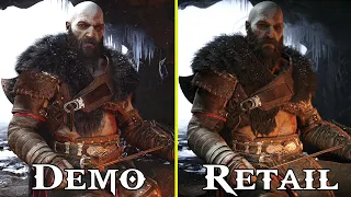 God of War Ragnarok Reveal Trailer vs Retail PS5 Graphics Comparison