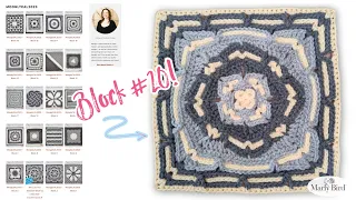 Mosaic Tile Crochet Block for Blankets, Pillow or more || Moogly Block #20 for 2023 Crochet-along