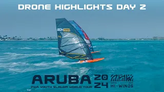 Day 2 Drone Highlights from Aruba Hi-Winds Youth and Junior PWA Slalom World Cup