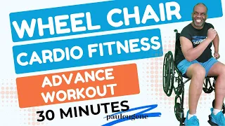 30 Minute Fun Advance Wheelchair Cardio Fitness Workout for Limited Mobility | Adapted Exercise!