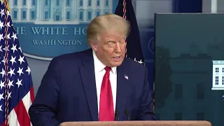 President Trump holds briefing at the White House
