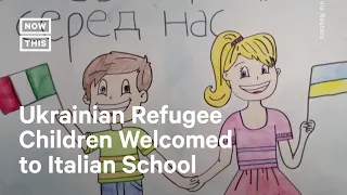 Ukrainian Children Receive Warm Welcome at School in Italy #Shorts