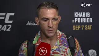 "Khabib defeat will live with me forever" Dustin Poirier post-fight UFC 242 interview