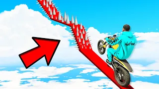 2000 IQ SUPER BIKE PARKOUR CHALLENGE in GTA 5 with CHOP & BOB