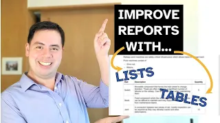 How to use Lists and Tables to Improve Word Reports