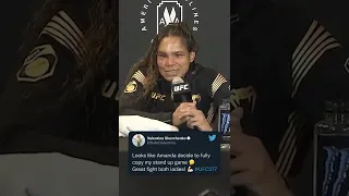 Amanda thought that Valentina's message was ''funny' 🤭 #UFC277