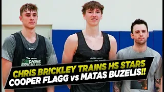 Cooper Flagg vs Matas Buzelis?! NBA trainer Chris Brickley Works out Top Prospects in High School!!