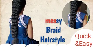 Messy Braid Hairstyle | QUICK & EASY Hairstyle Tutorial | wedding hairstyle look #trending #tutorial