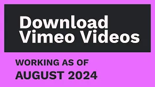 Download Vimeo Videos [MAY 2024]