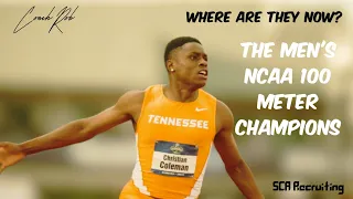 The Men's NCAA 100 meter dash champions || Where are they now?