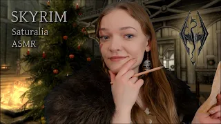 ASMR 🎄❄️ Christmas in Skyrim 🦌 Helping the Jarl with Saturalia Preparations (writing sounds)