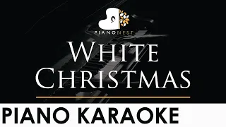 White Christmas - Female Key of A - Piano Karaoke Instrumental Cover with Lyrics