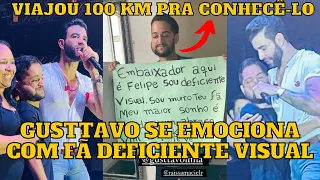 Gusttavo Lima se EMOCIONA com fã DEFIC1ENTE visual que VIAJOU 100 km para CONHECÊ-LO